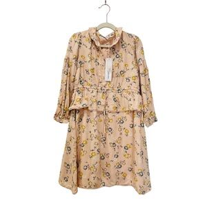 Caramel kids little girls Cream and Yellow Sundress and Peter Pan Collar NEW